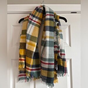 Plaid Multicolor Blanket Scarf